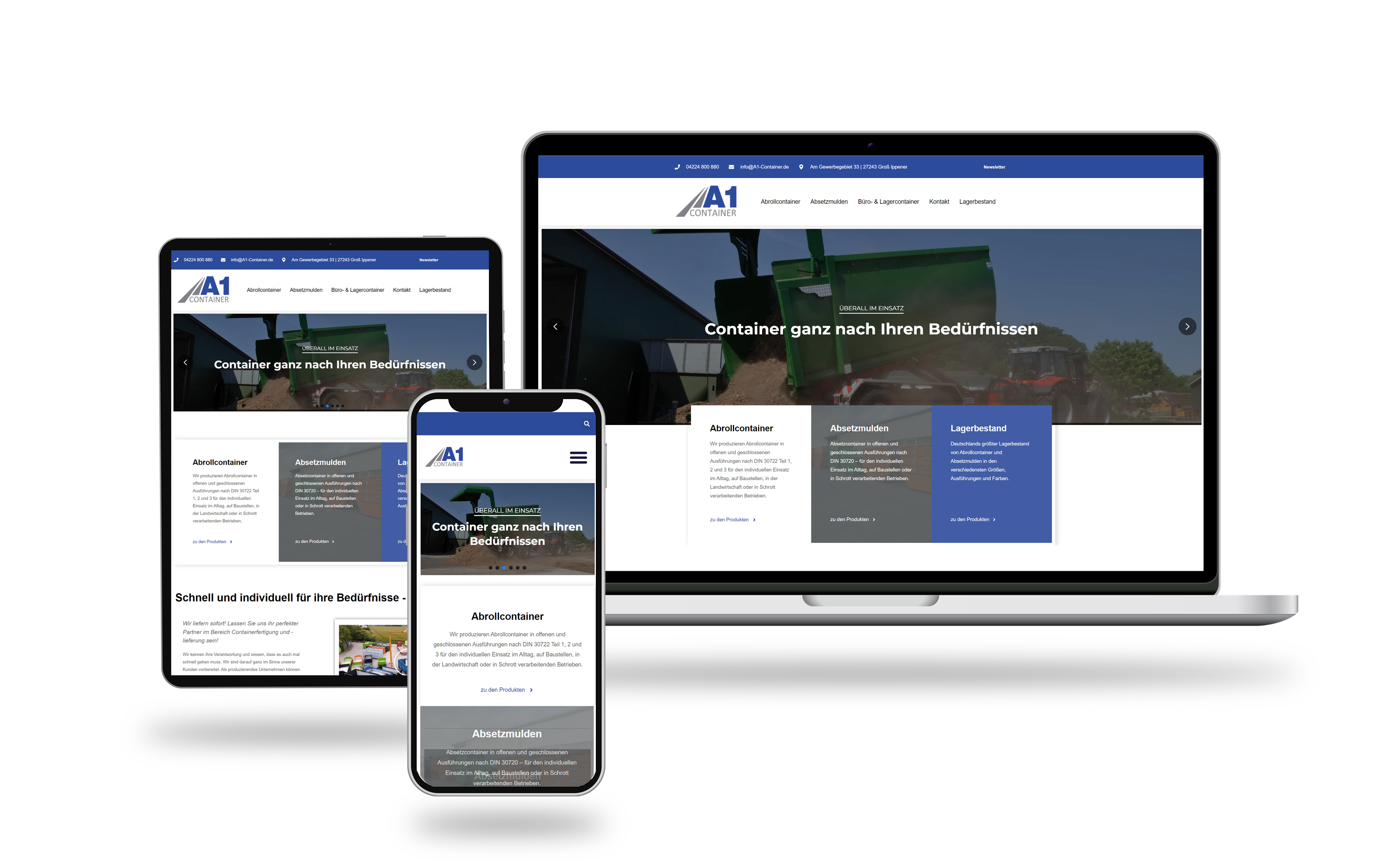 Mockup A1-Container gmbH